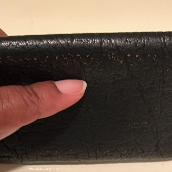 YSL Bifold Cardholder Two Tone Leather Wallet Black Tan Classic Contemporary - Picture 9 of 12